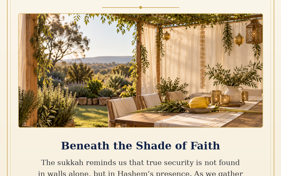 Sukkot Shabbat message, 26 September 2026 — Victory Park Hebrew Congregation